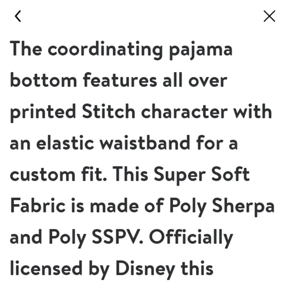 Disney STITCH Soft Velour Pajama Pants - Picture 3 of 6